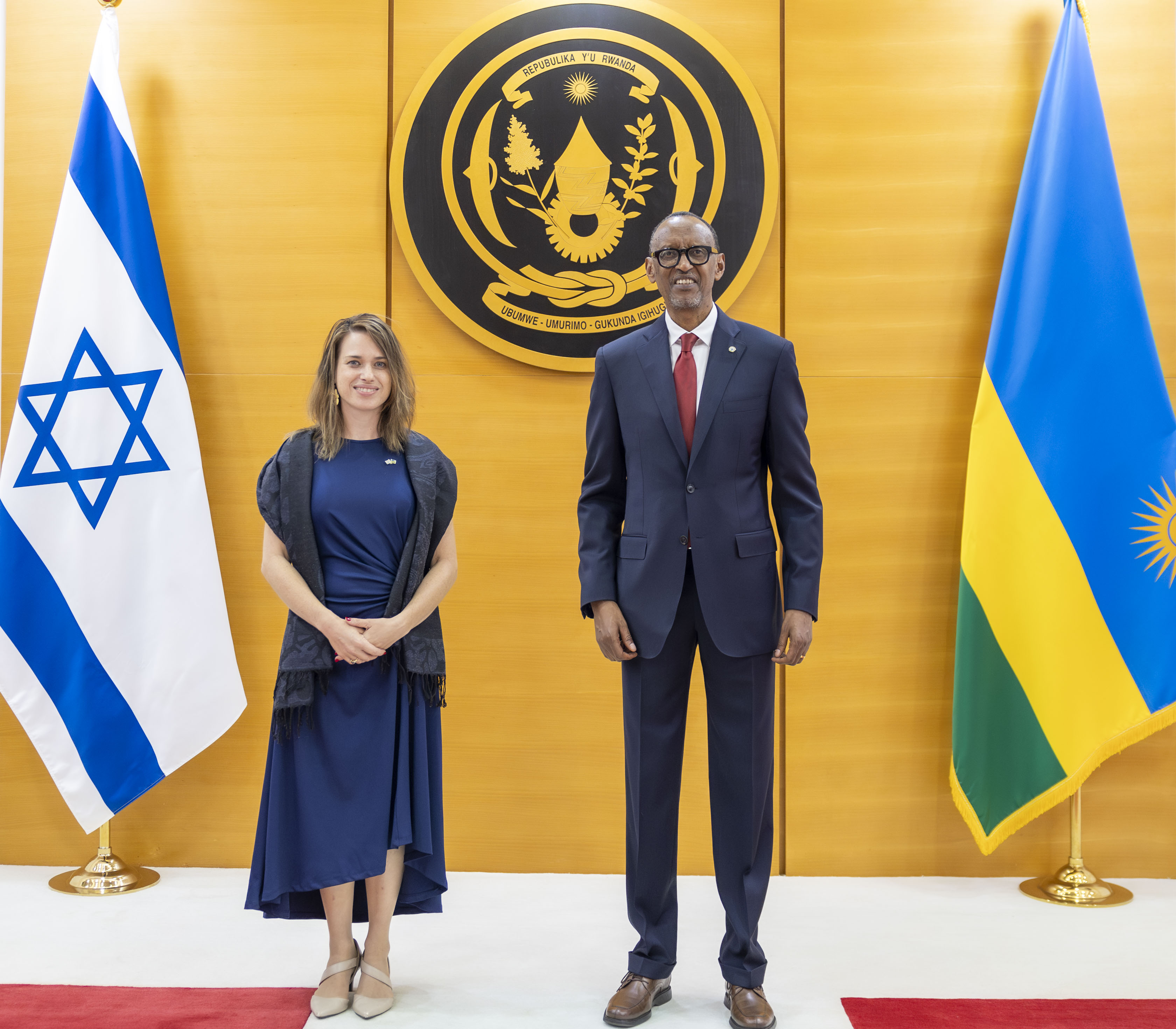 President Kagame and Amb Einat Weiss